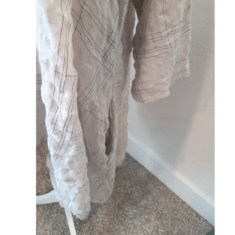 Zanzea Lagenlook Beige Tunic Top XXL Cotton Oversized Plaid Boho Loose Fit - Picture 14 of 14